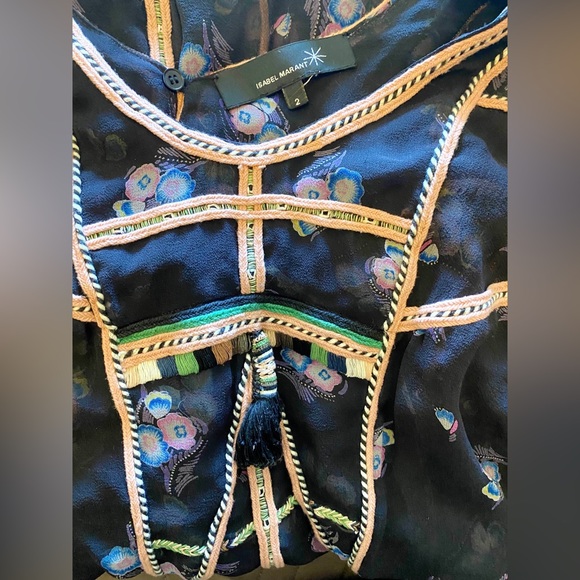 Isabel Marant Boho Chic Silk Embroidered Dress - Picture 5 of 10